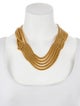 Chanel Vintage Multi-Chain Quilted Drape Collar Necklace