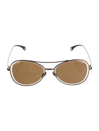 Chanel Aviator Mirrored Sunglasses