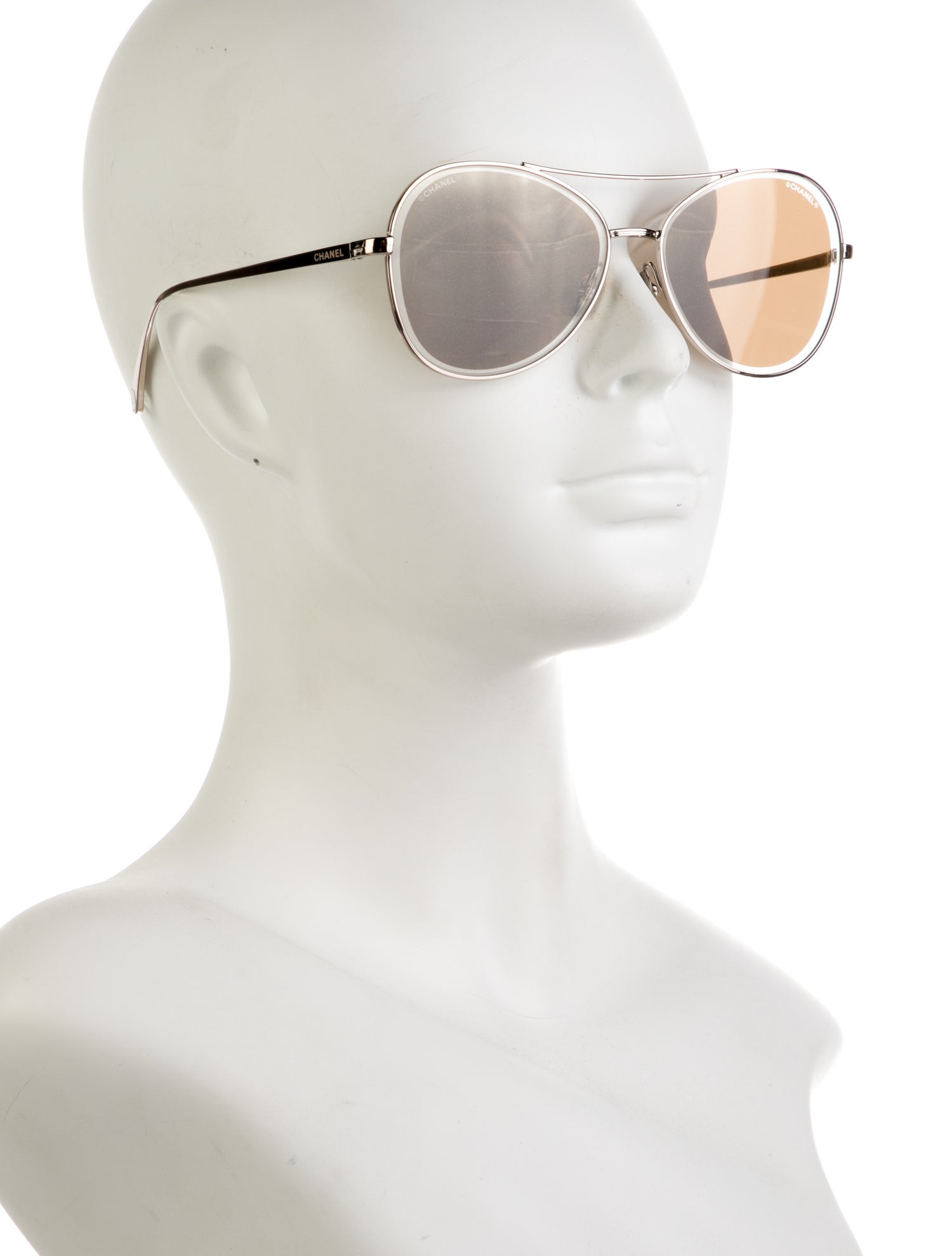 Chanel Aviator Mirrored Sunglasses