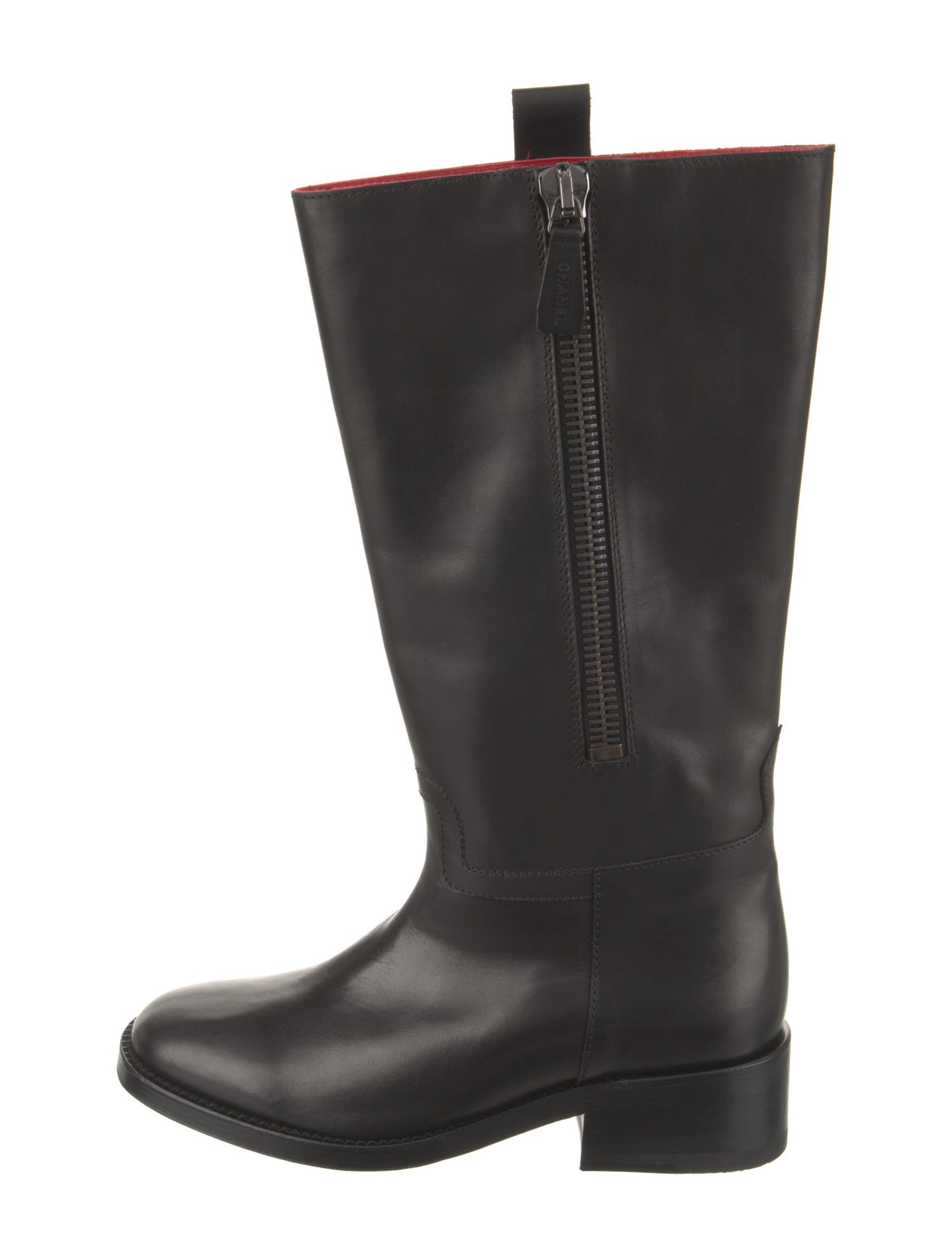 Chanel Leather Riding Boots