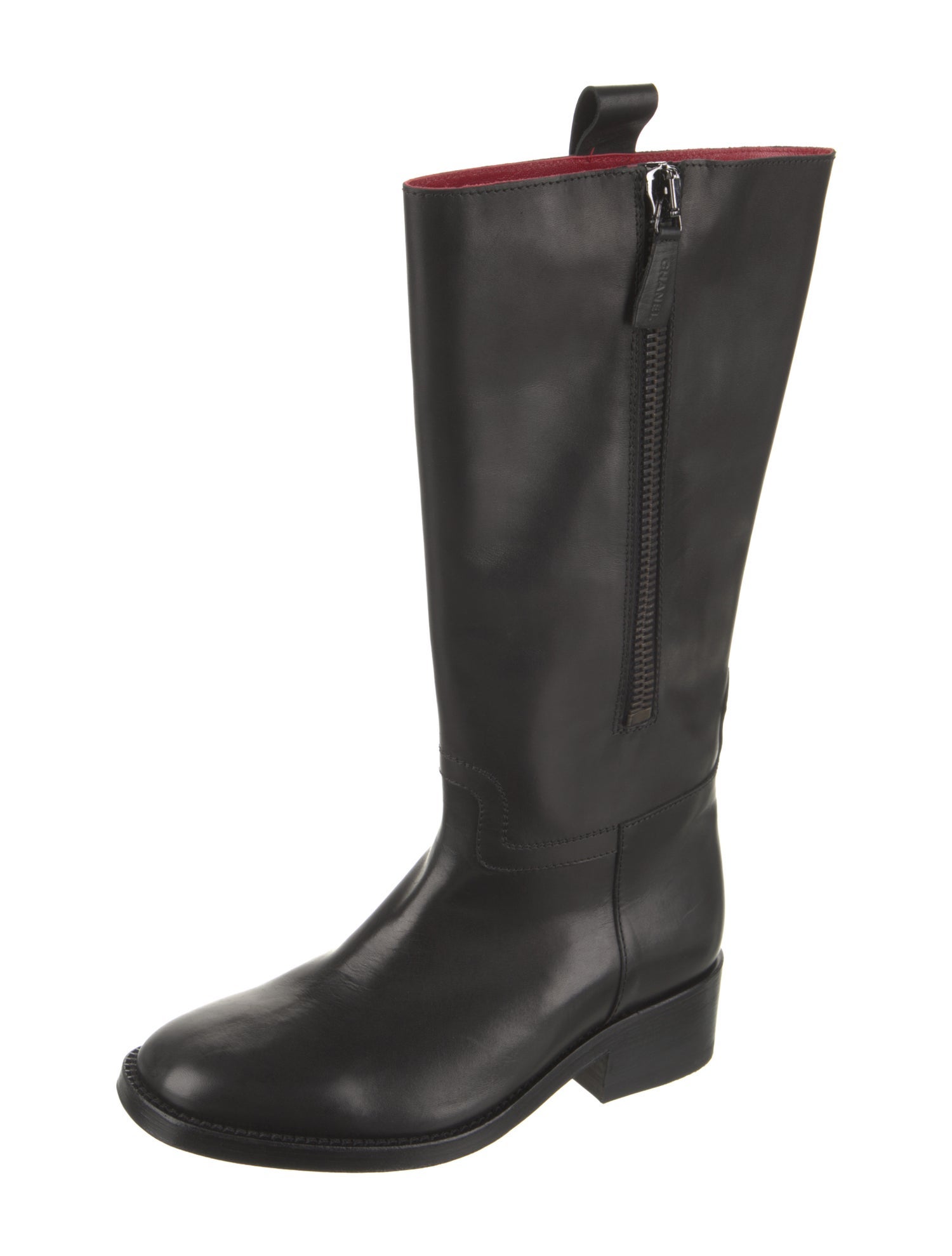 Chanel Leather Riding Boots