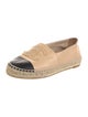 Chanel Interlocking CC Logo Leather Espadrilles