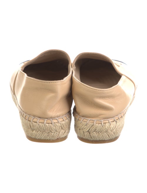 Chanel Interlocking CC Logo Leather Espadrilles