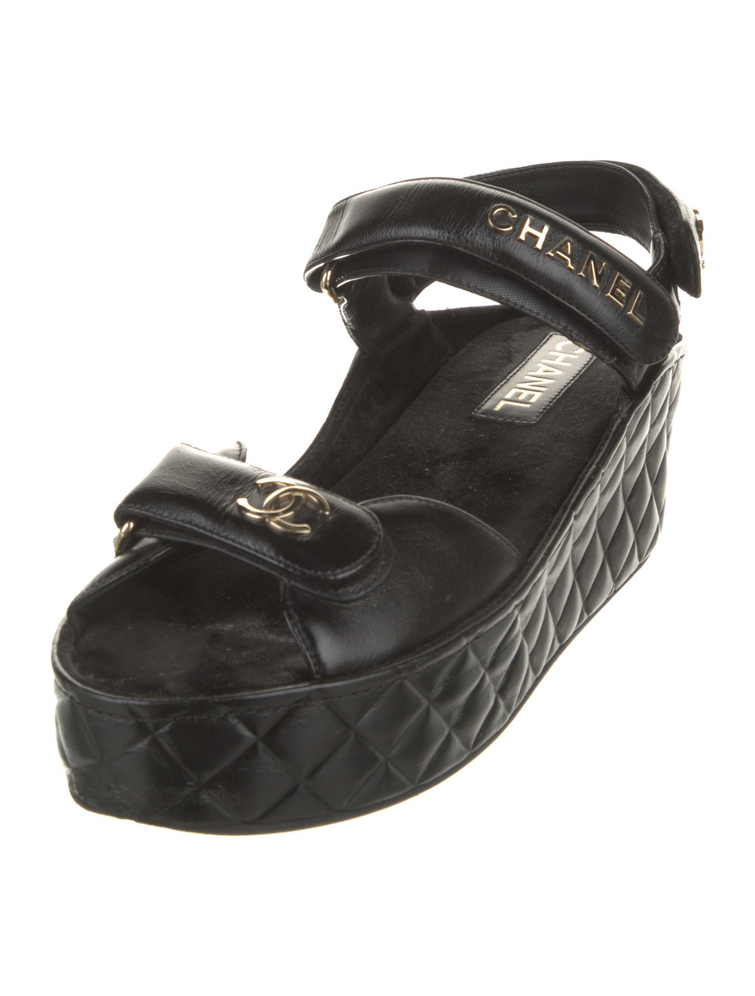 Chanel 2021 Interlocking CC Logo Sandals