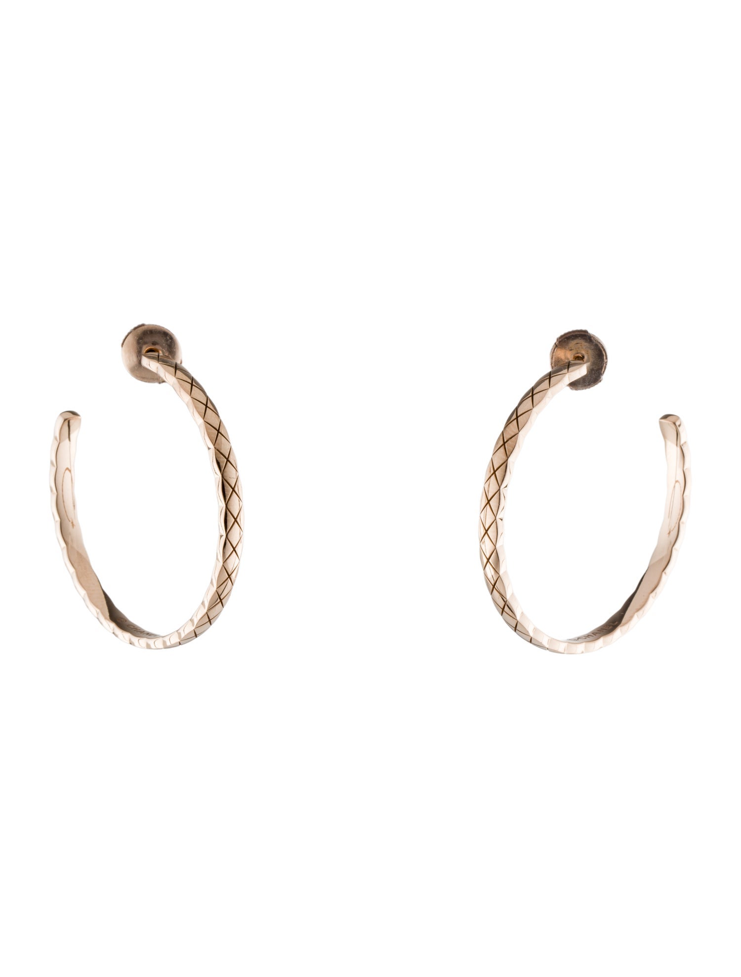 Chanel 18K Large Coco Crush Hoop Earrings