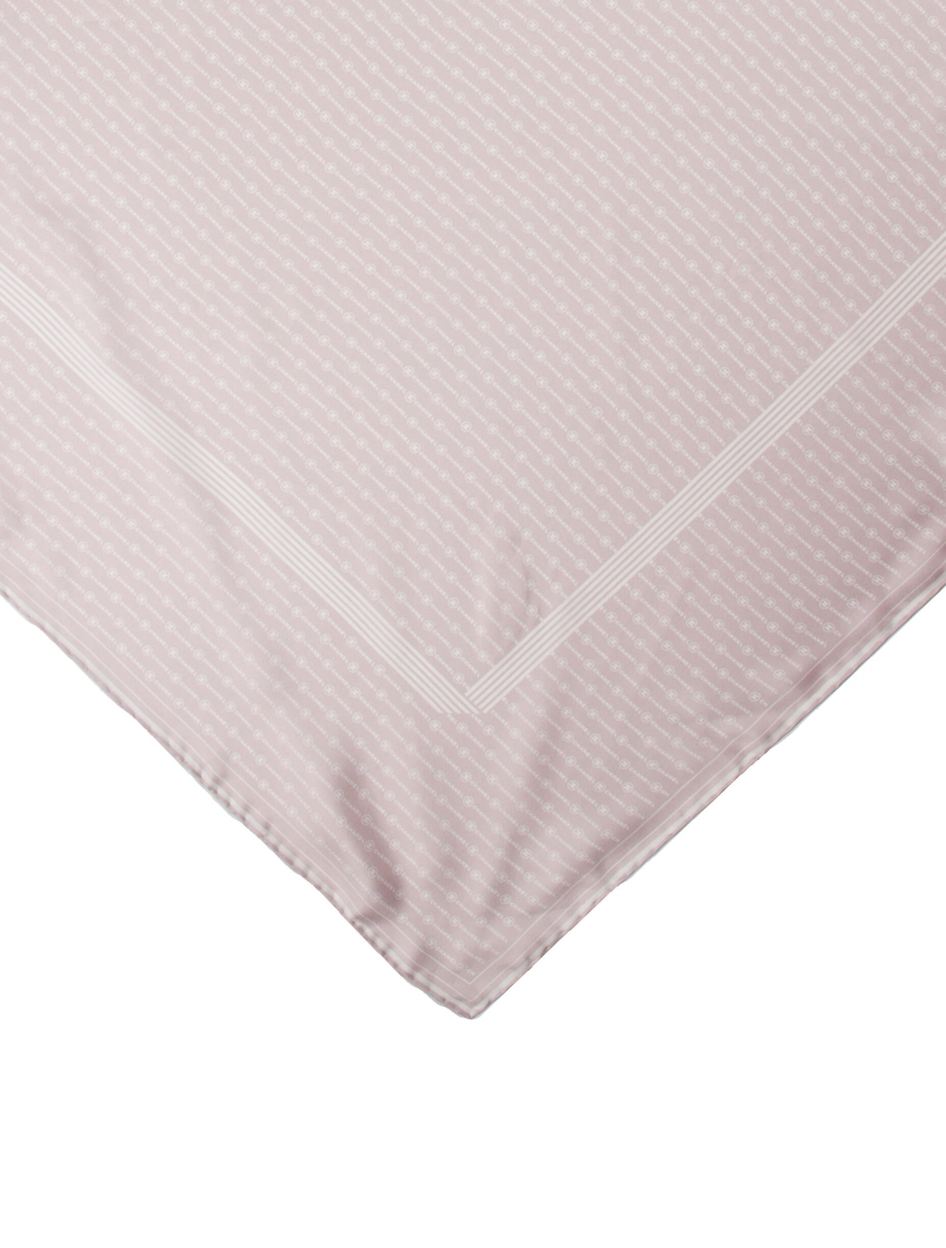 Chanel Silk Interlocking CC Logo Scarf