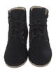 Chanel Interlocking CC Logo Tweed Lace-Up Boots