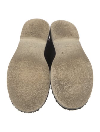 Chanel Interlocking CC Logo Tweed Lace-Up Boots