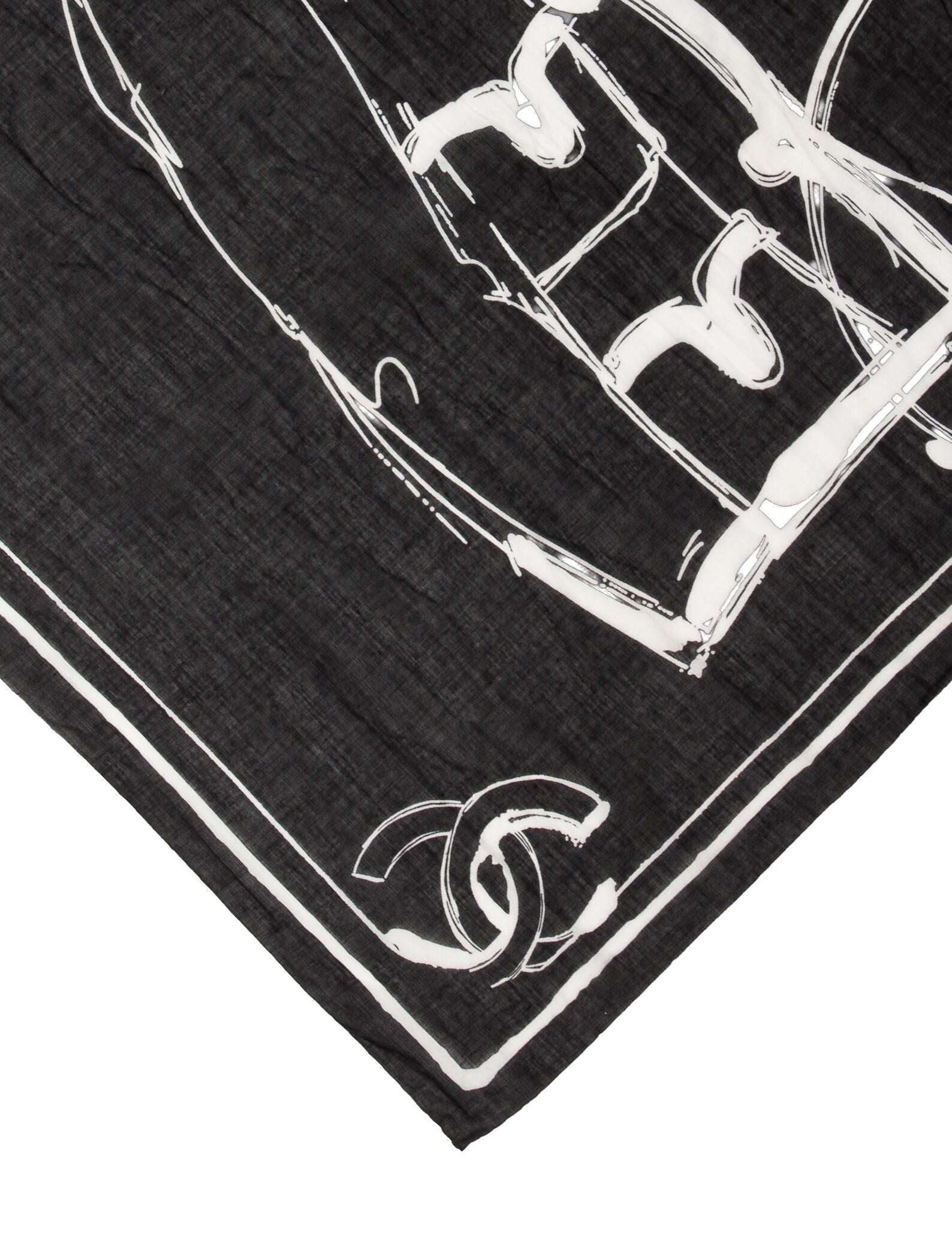 Chanel 2013 Interlocking CC Logo Scarf