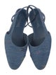 Chanel Interlocking CC Logo Denim Slingback Sandals