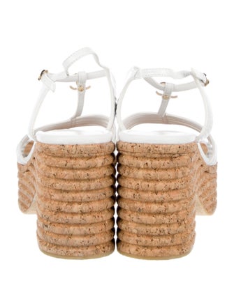 Chanel Interlocking CC Logo Patent Leather Espadrilles