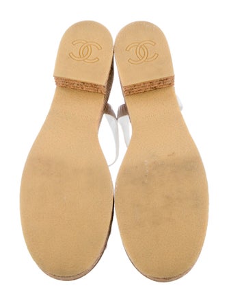 Chanel Interlocking CC Logo Patent Leather Espadrilles