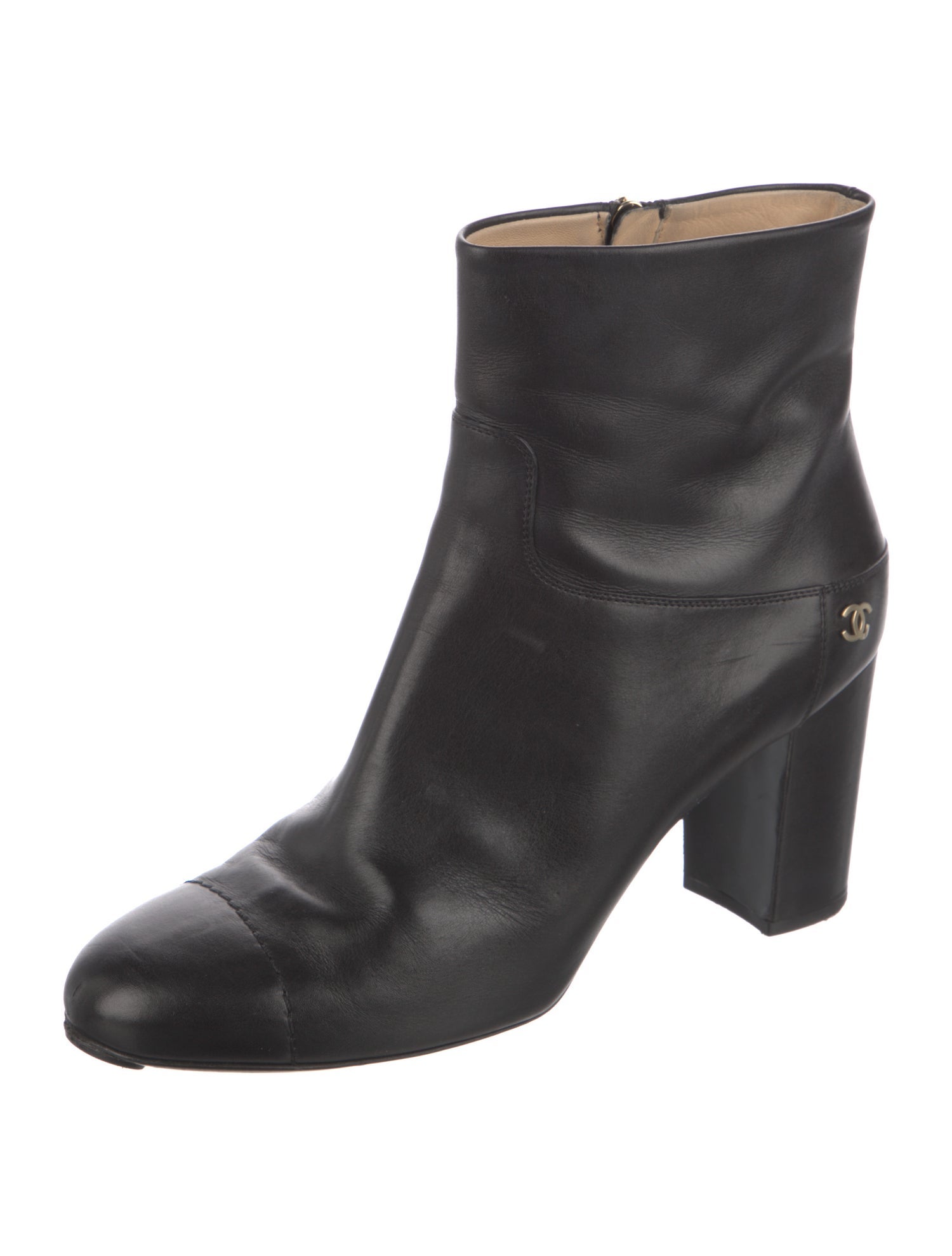 Chanel 2015 Interlocking CC Logo Boots