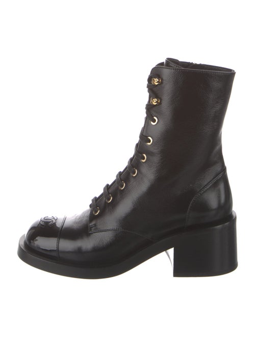 Chanel 2025 Interlocking CC Logo Combat Boots