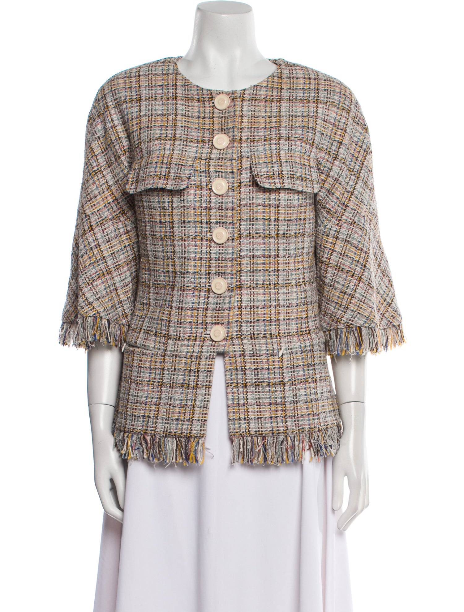 Chanel 2018 Tweed Pattern Evening Jacket