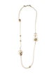 Chanel Faux Pearl & Strass CC Cluster Bead Strand Necklace