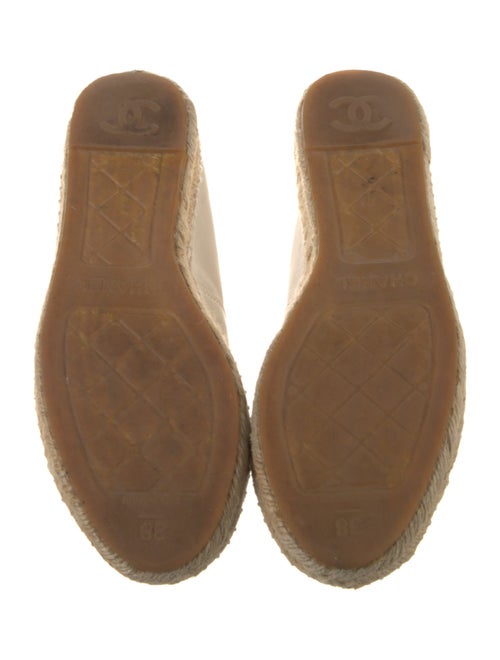 Chanel Interlocking CC Logo Leather Espadrilles