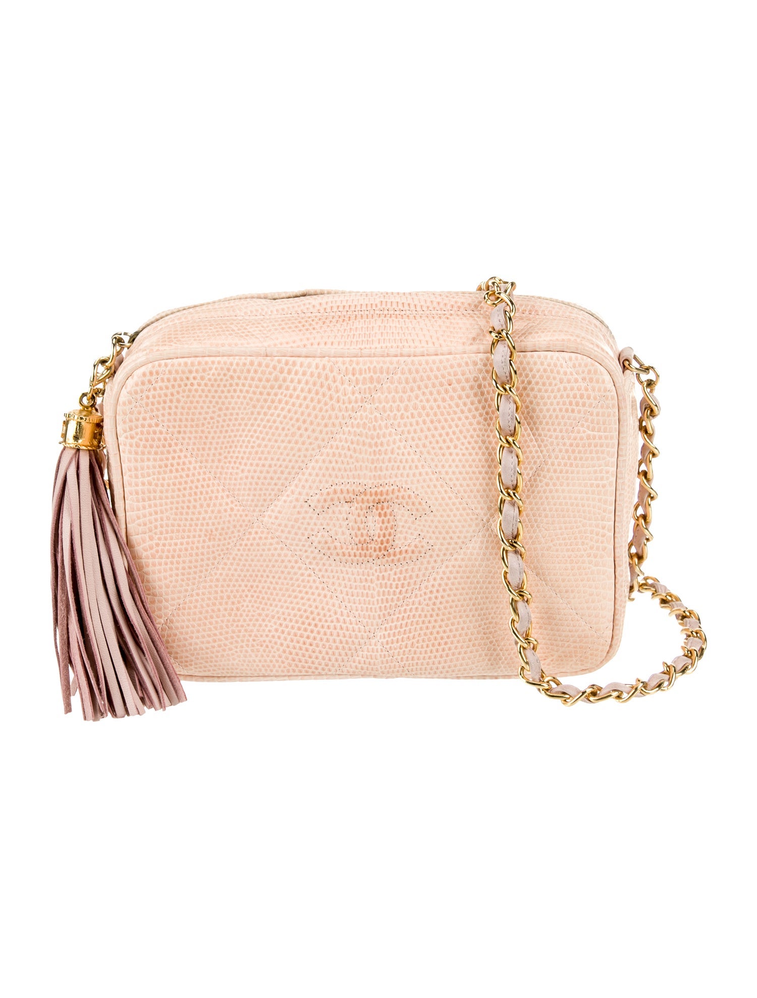 Chanel Lizard Diamond CC Camera Bag