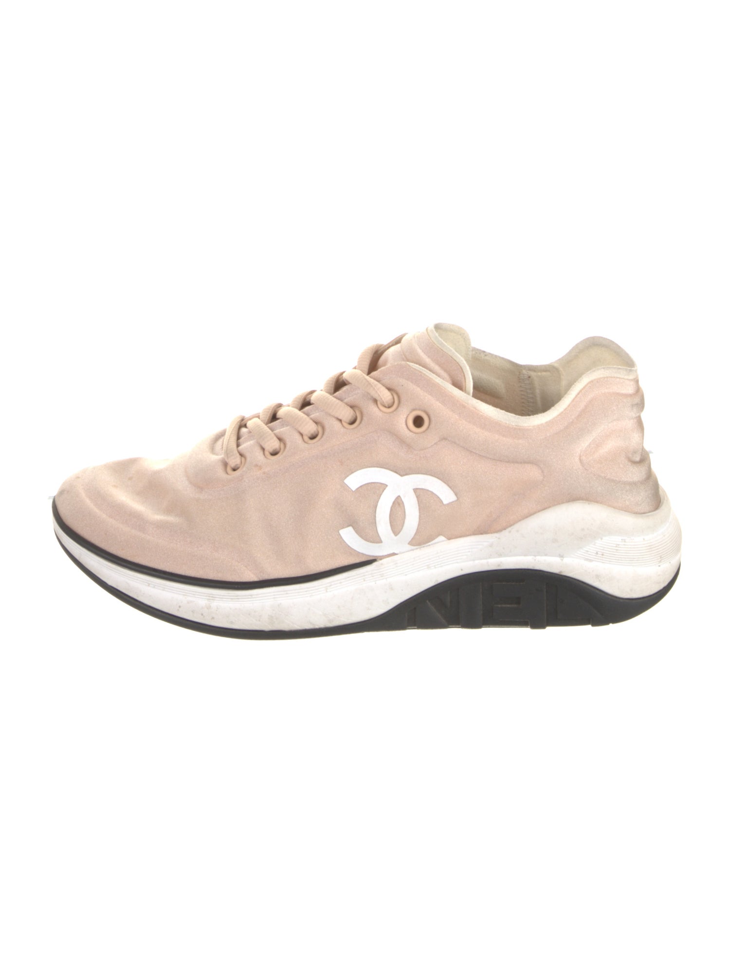 Chanel Interlocking CC Logo Neoprene Sneakers