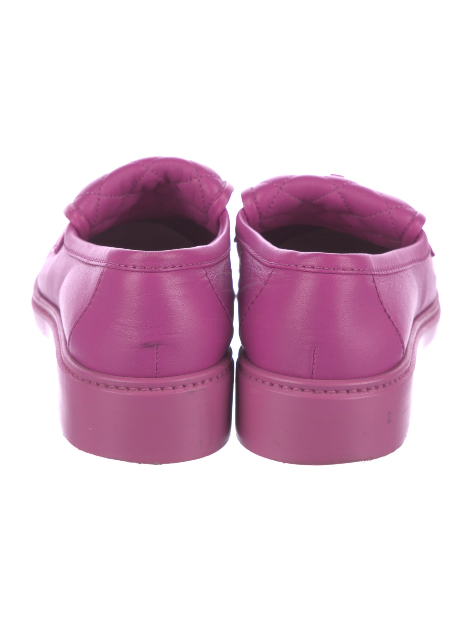 Chanel Interlocking CC Logo Leather Loafers