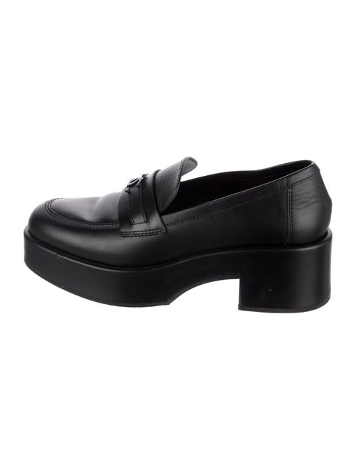 Chanel Interlocking CC Logo Leather Loafers