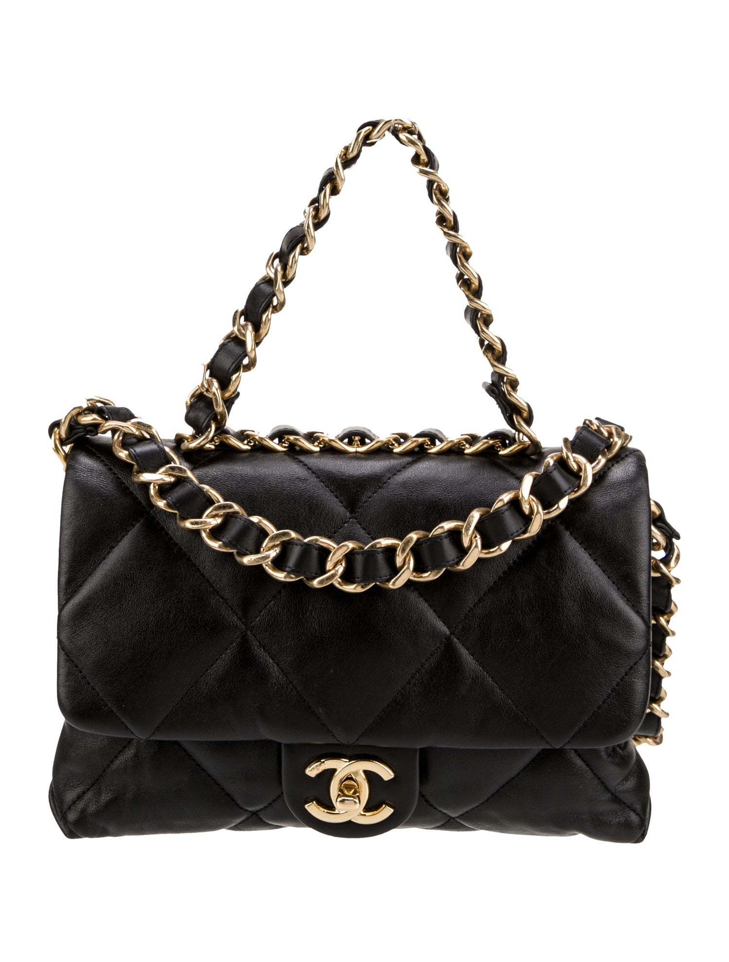 Chanel Small Chain Top Handle Flap Bag