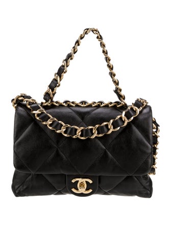 Chanel Small Chain Top Handle Flap Bag