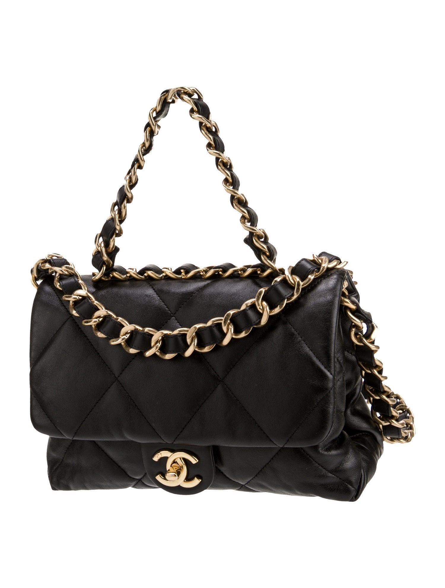 Chanel Small Chain Top Handle Flap Bag