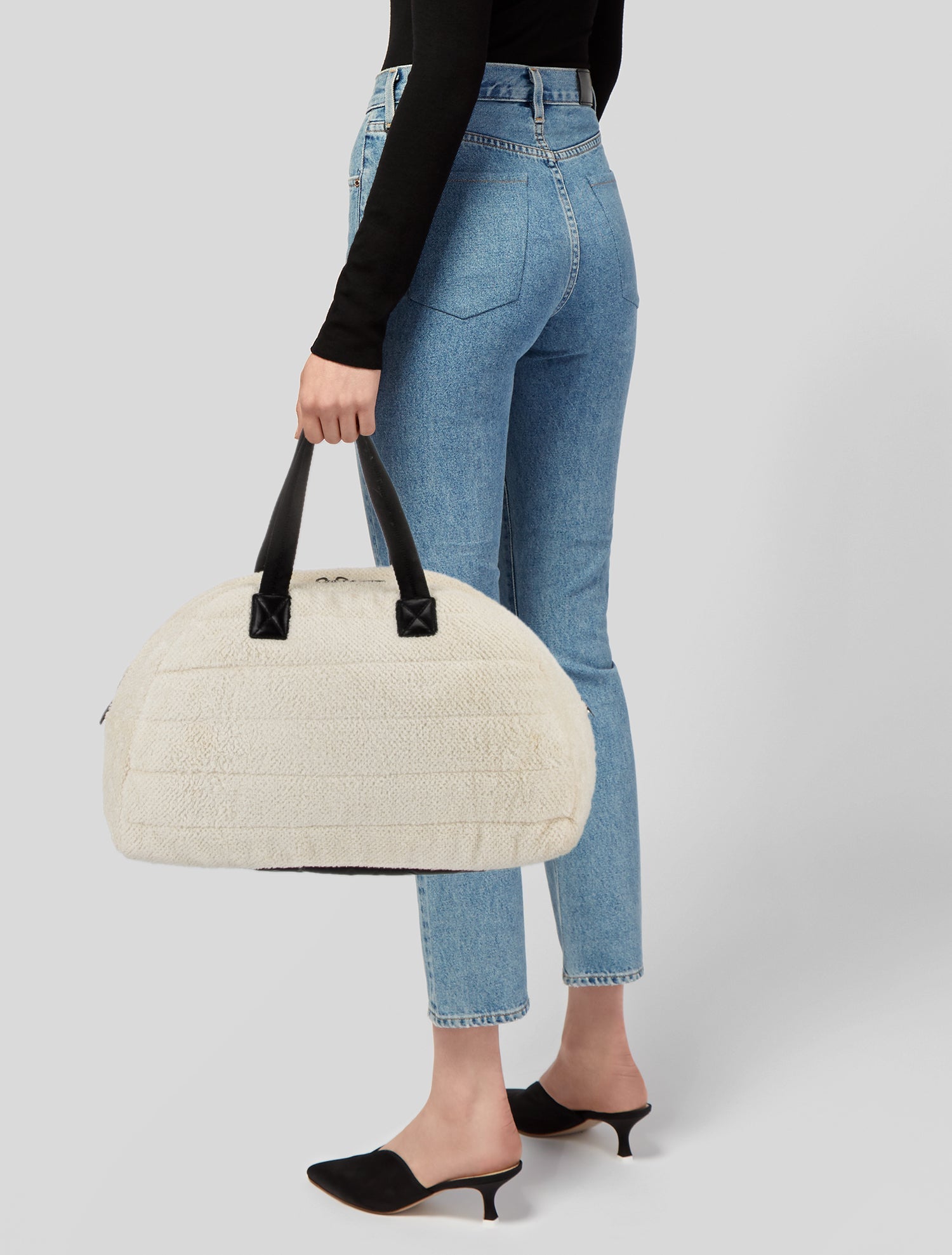 Chanel CC Terry Cloth Beach Bowler Bag