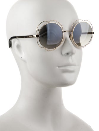 Chanel Interlocking CC Logo Round Sunglasses