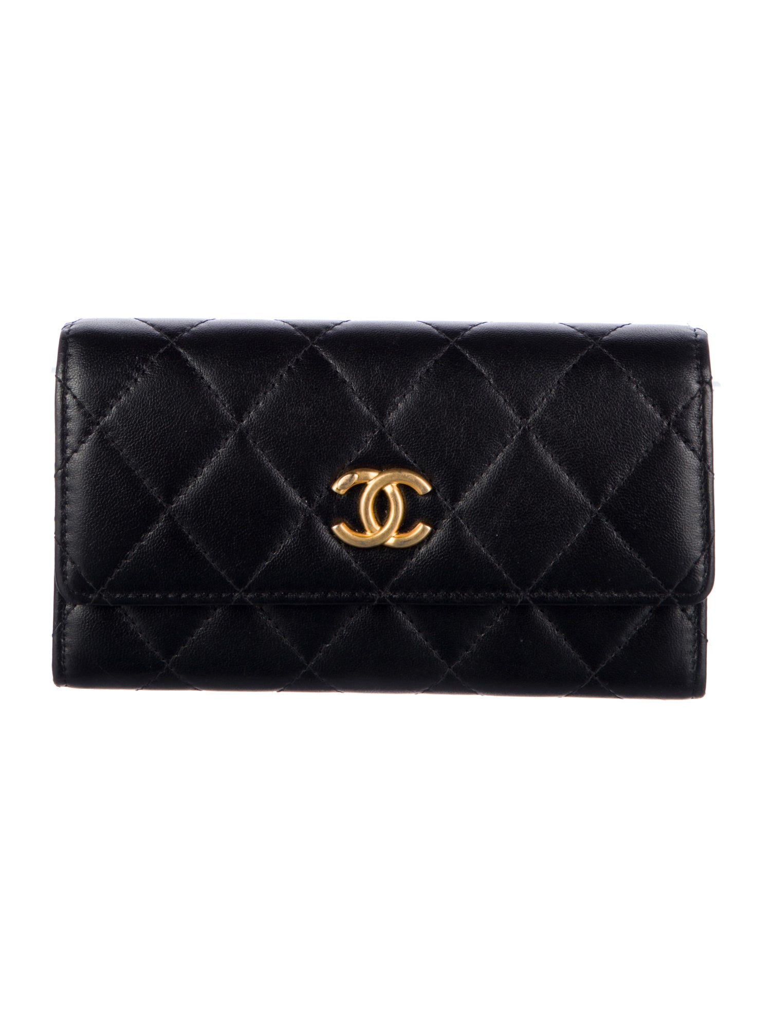 Chanel 2021 Interlocking CC Logo Trifold Wallet