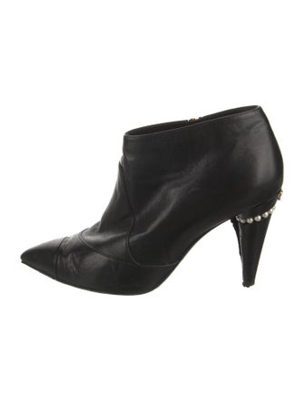 Chanel Interlocking CC Logo Leather Boots