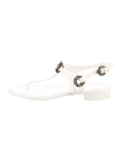 Chanel 2022 Interlocking CC Logo T-Strap Sandals