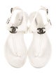 Chanel 2022 Interlocking CC Logo T-Strap Sandals