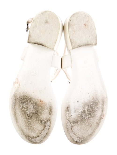 Chanel 2022 Interlocking CC Logo T-Strap Sandals