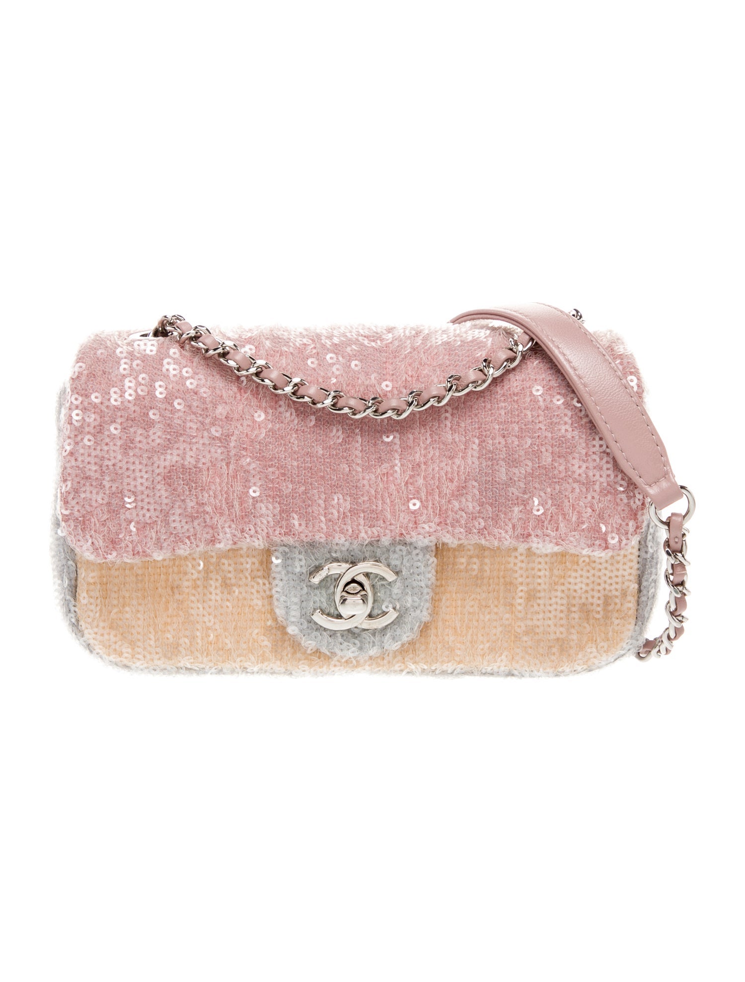 Chanel Mini Sequin Waterfall Flap Bag