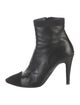Chanel Leather Grosgrain Trim Boots