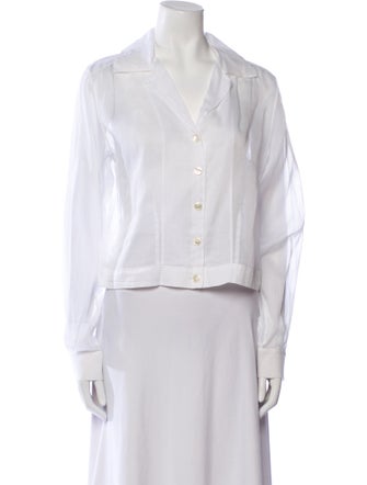 Chanel 2017 Long Sleeve Button-Up Top