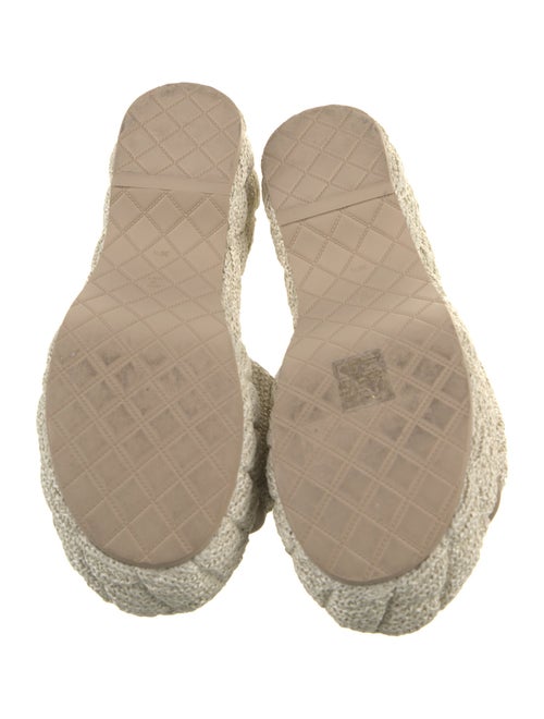 Chanel Interlocking CC Logo Raffia Slides