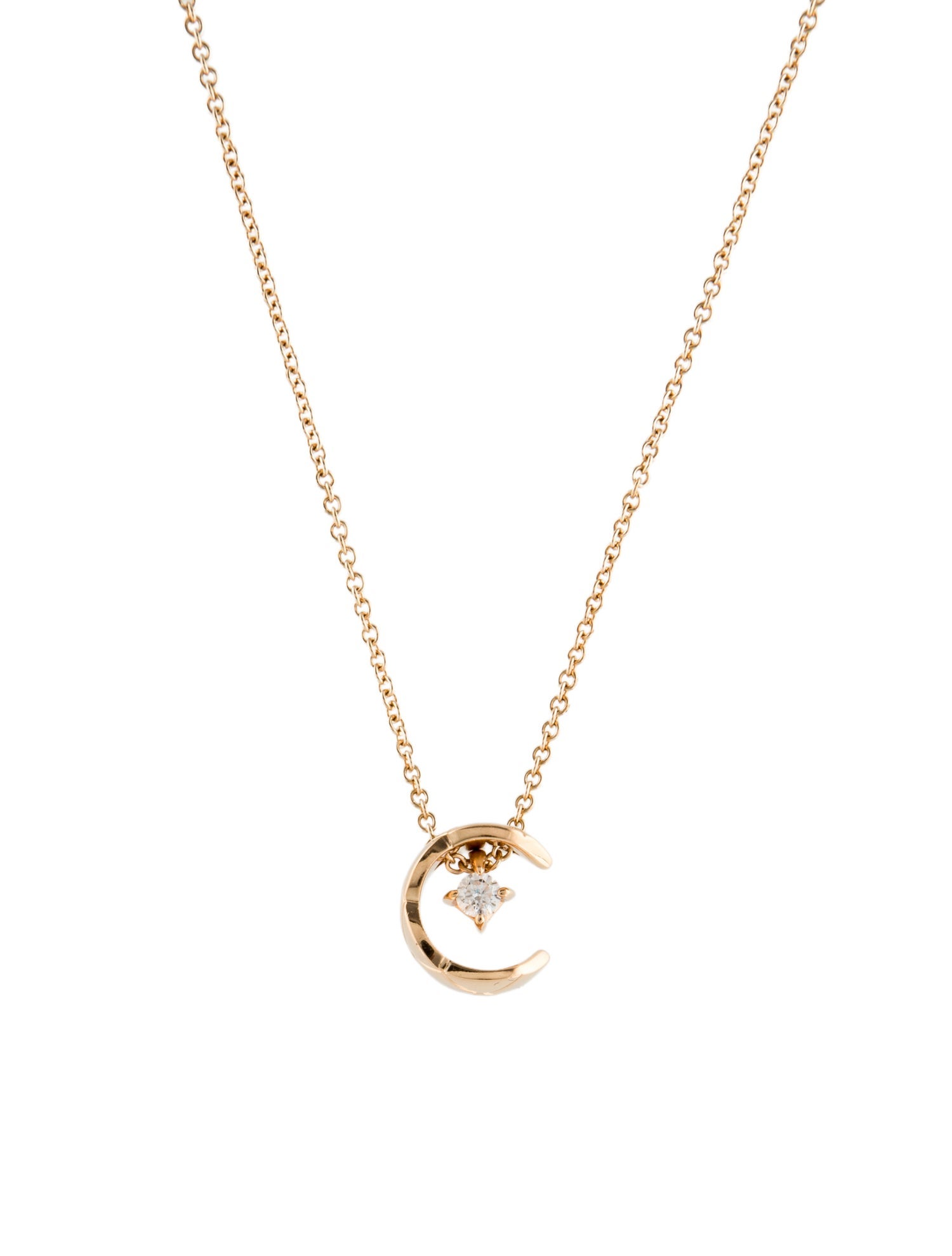 Chanel 18K Diamond Coco Pendant Necklace