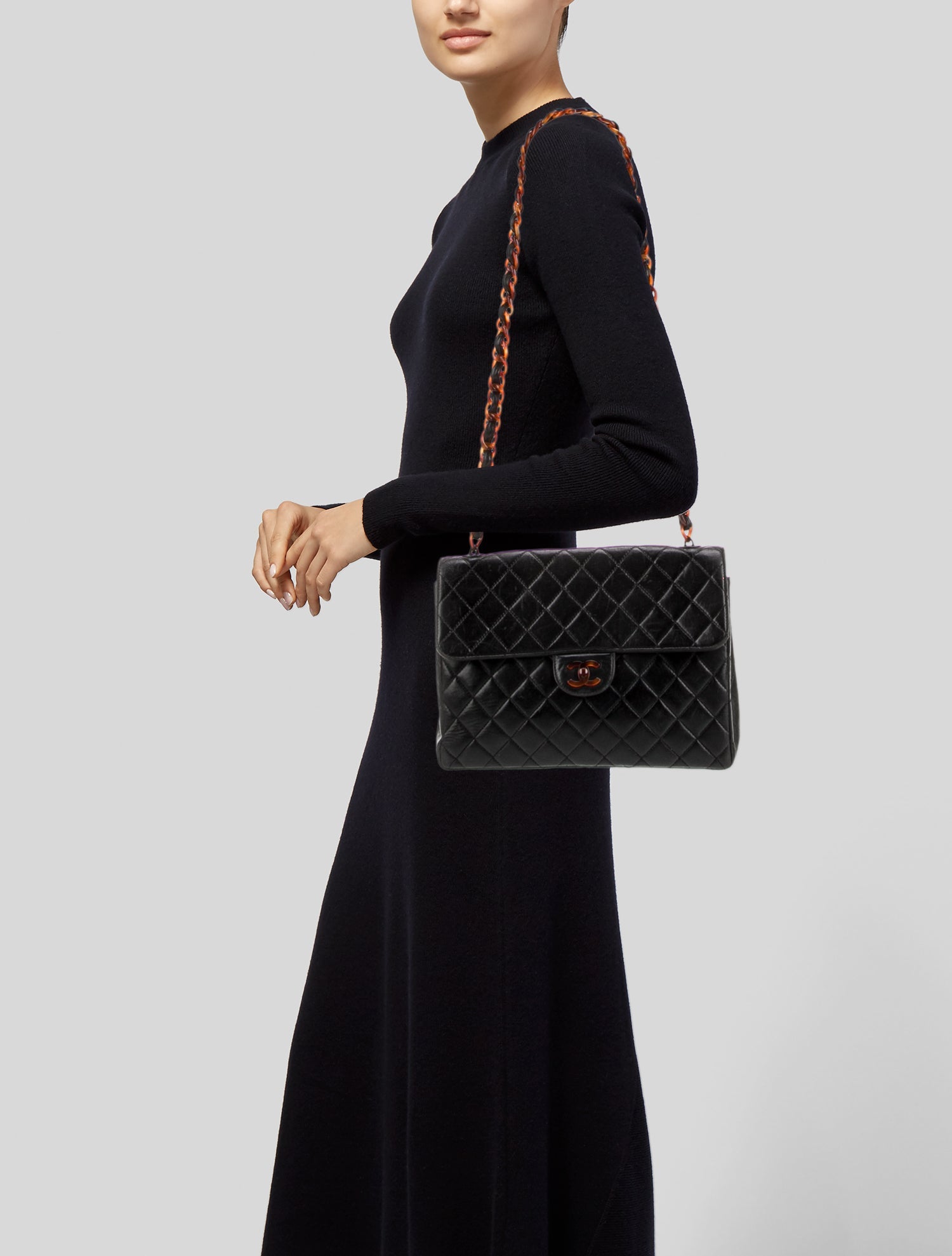 Chanel Jumbo Tortoiseshell Single Flap Bag