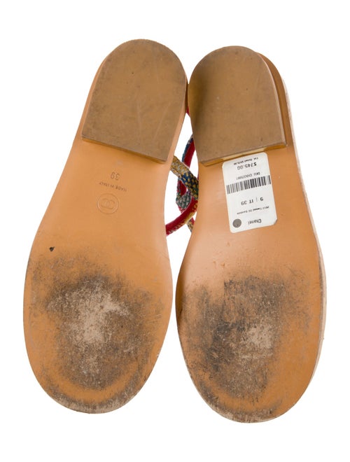 Chanel Interlocking CC Logo Canvas Sandals