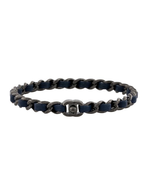 Chanel Leather CC Turnlock Bangle