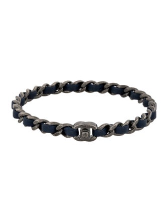 Chanel Leather CC Turnlock Bangle