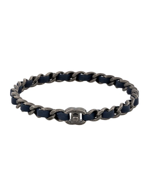 Chanel Leather CC Turnlock Bangle