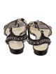 Chanel Interlocking CC Logo Leather T-Strap Sandals