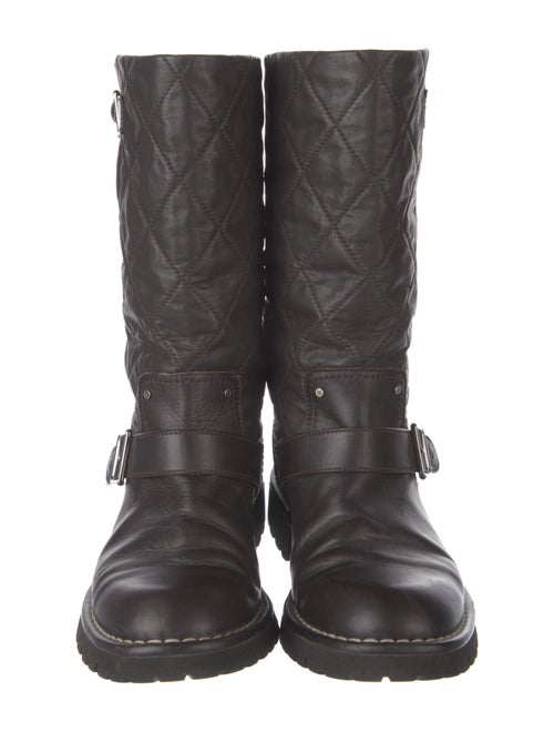 Chanel 2013 Interlocking CC Logo Moto Boots