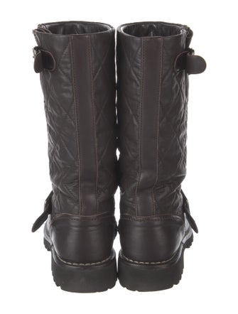 Chanel 2013 Interlocking CC Logo Moto Boots