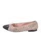 Chanel Interlocking CC Logo Tweed Flats
