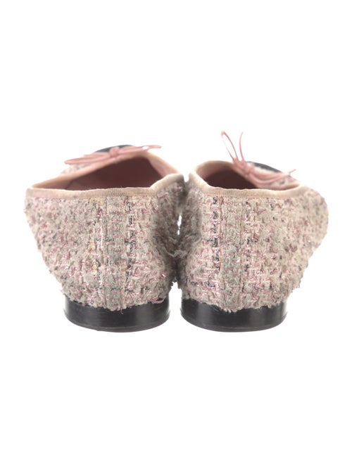 Chanel Interlocking CC Logo Tweed Flats